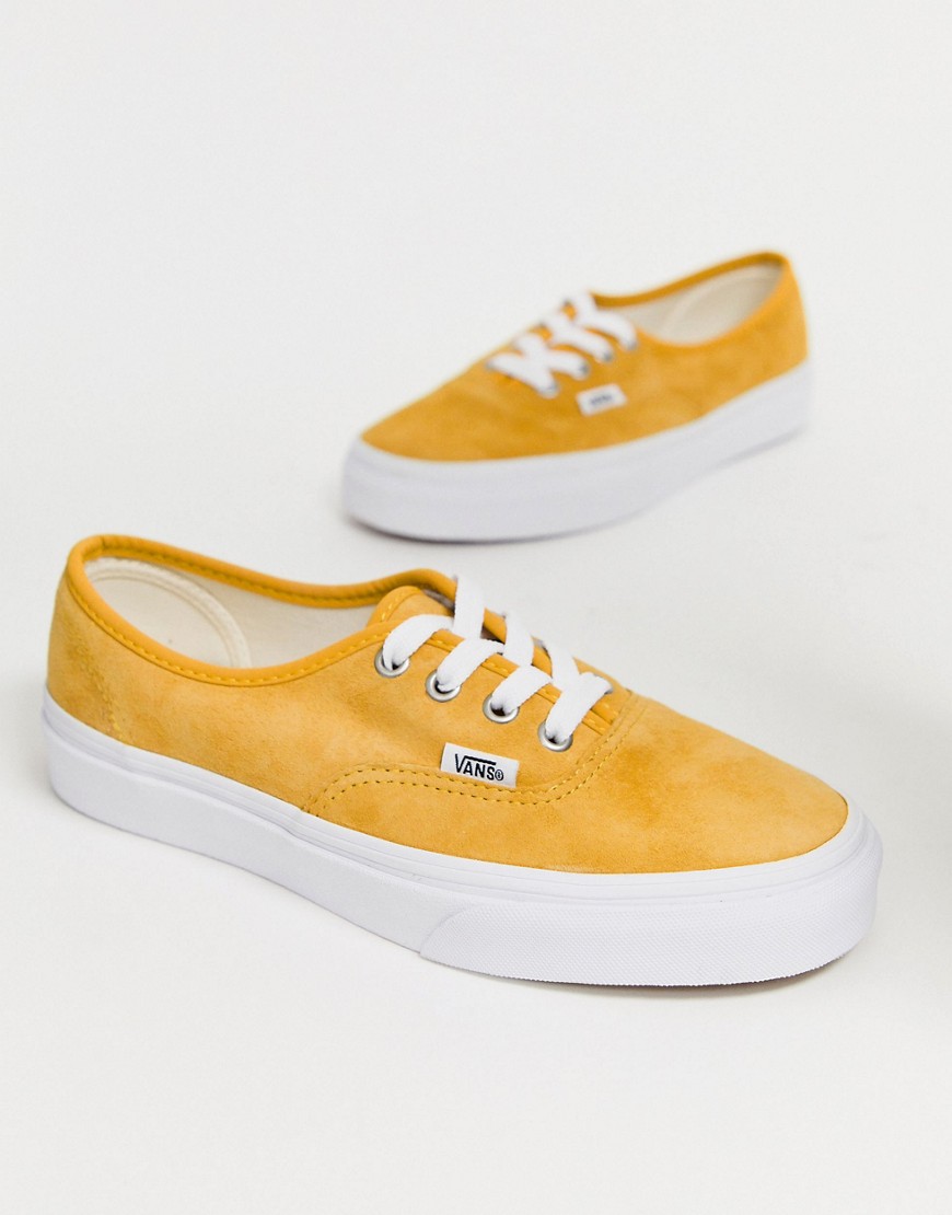 VANS AUTHENTIC MUSTARD SUEDE SNEAKERS-YELLOW,VN0A2Z5IV77