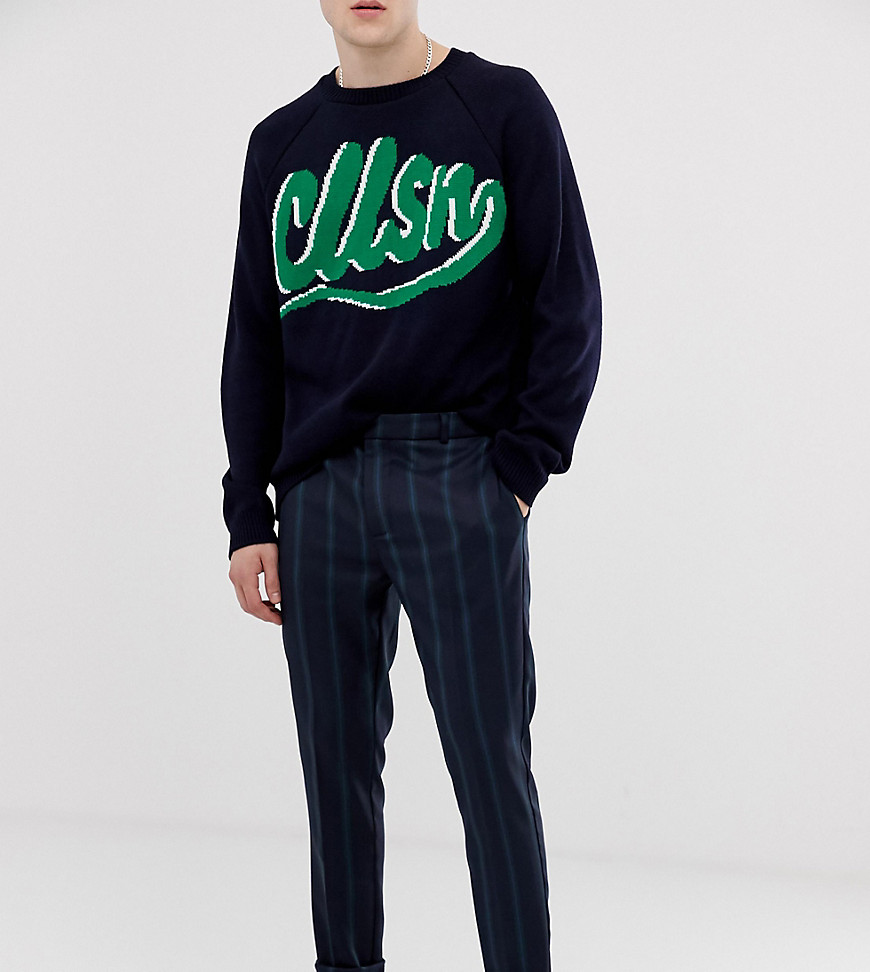 COLLUSION Tall skinny fit stripe trouser