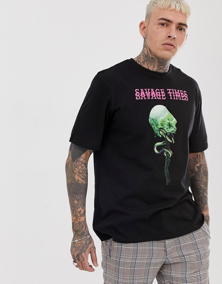 Bolongaro Trevor skull print neon t-shirt
