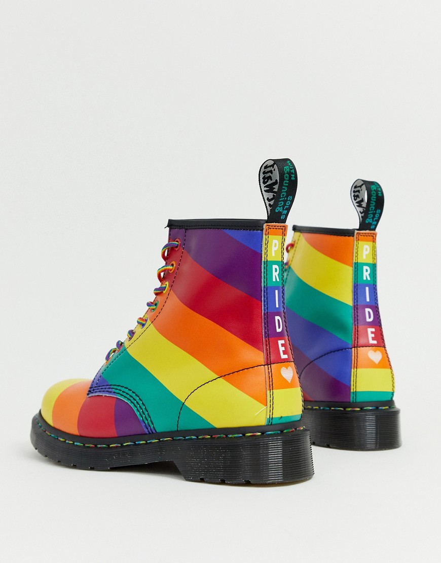 Dr Martens 1460 Pride 8-eye boots in rainbow