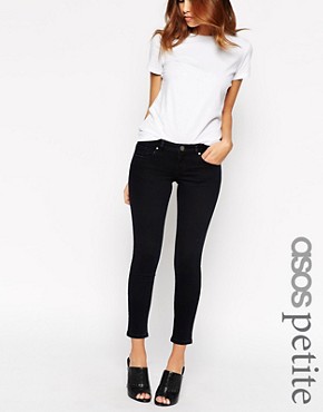 ASOS PETITE Whitby Low Rise Skinny Jeans In Sapphire Blue Wash