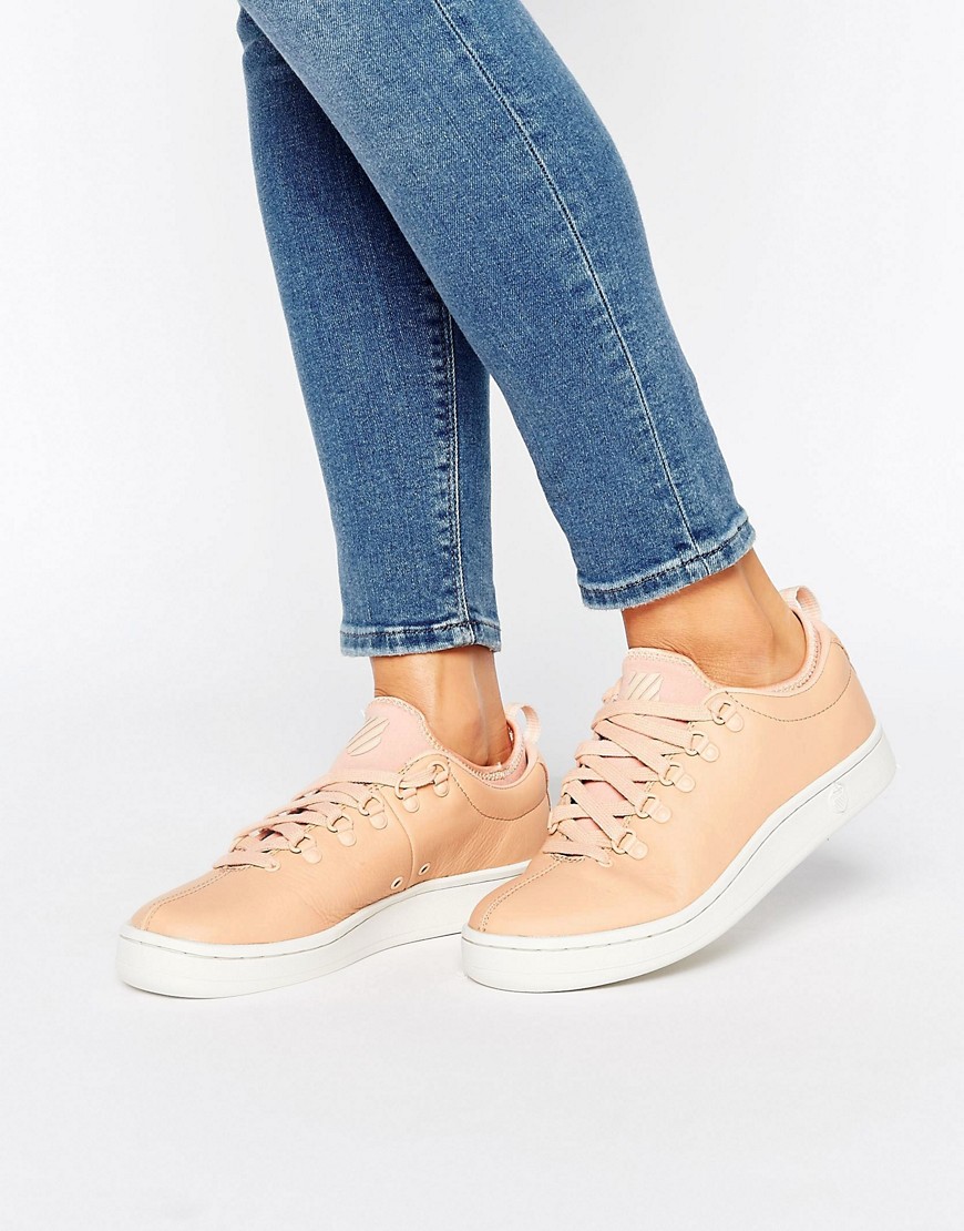 K-Swiss Roy Ankle Sock Trainers In Pink - Tan