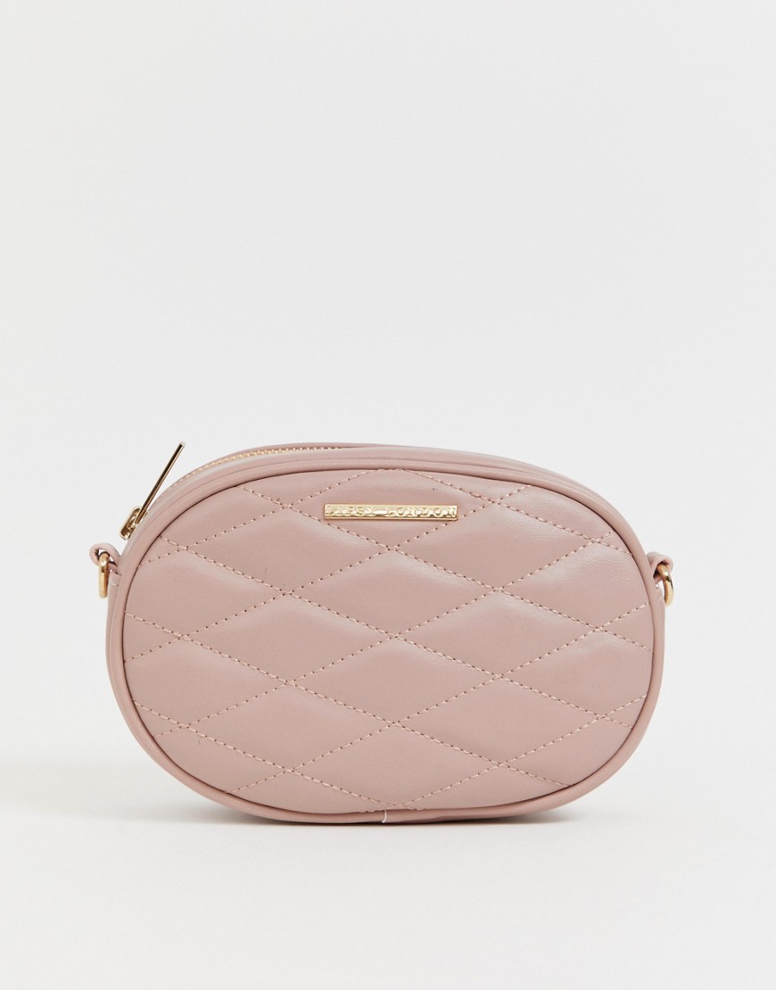 Lipsy quilted bumbag/cross body in pink