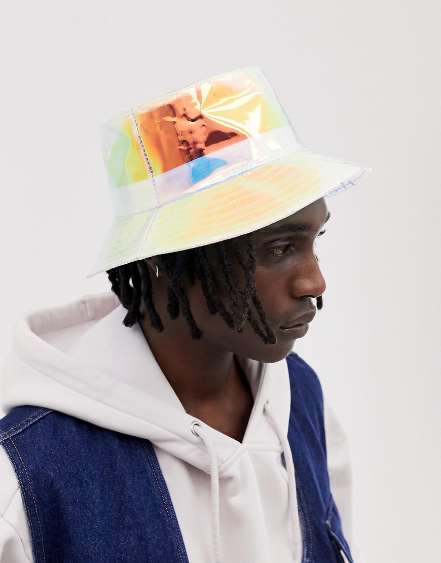 SVNX bucket hat in trasnlucent clear plastic