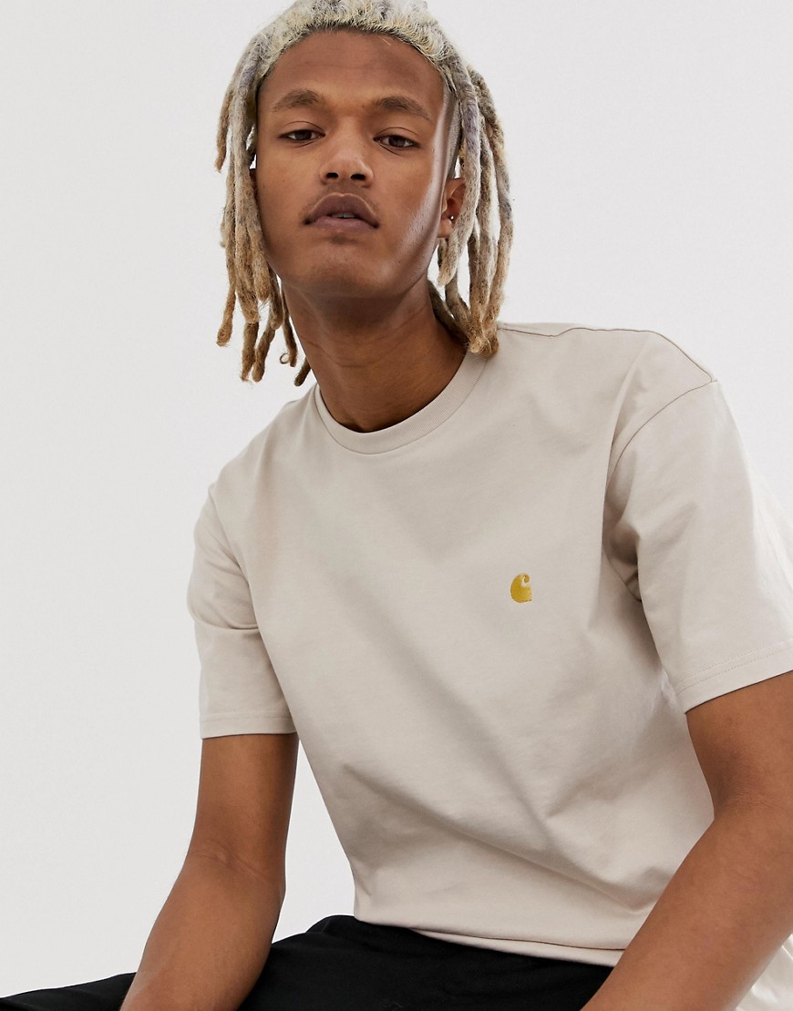 Carhartt WIP Chase short sleeved t-Shirt in cream
