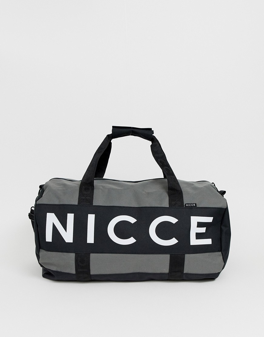 Nicce holdall in black with large logo