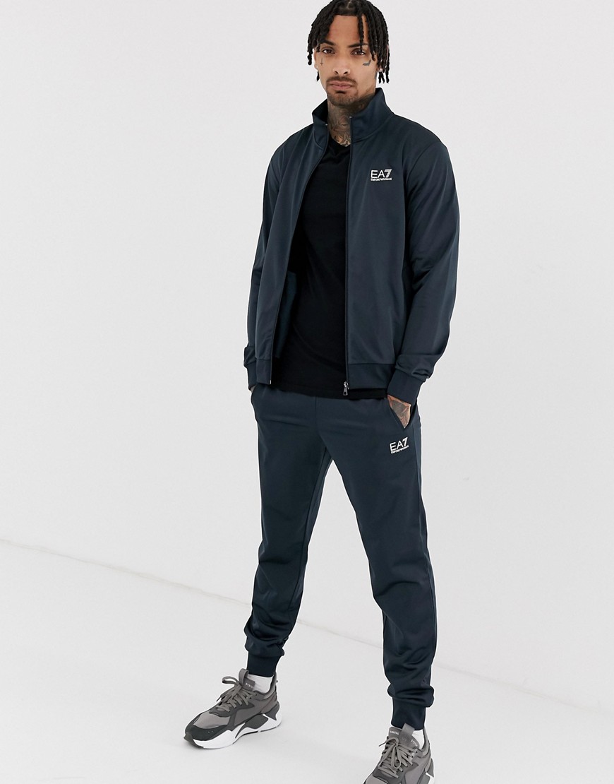 EA7 tricot logo tracksuit in navy