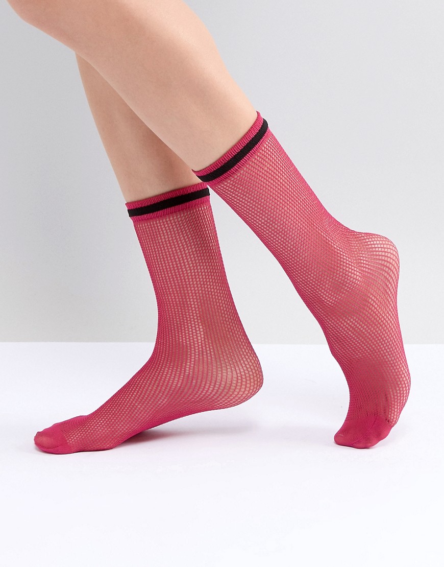 Вязаные носки в спортивном стиле Sisley - Розовый 