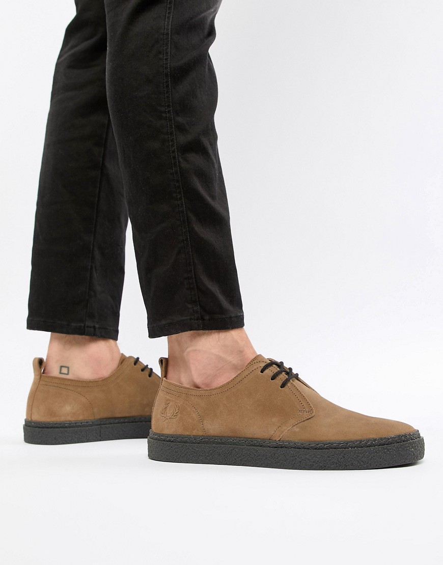 Fred Perry Linden low suede shoes in tan
