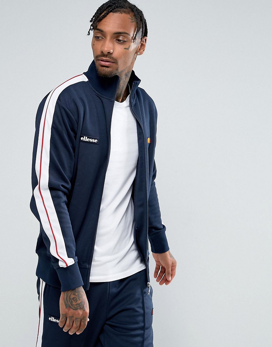 Ellesse Track Jacket With Taping In Navy - Navy