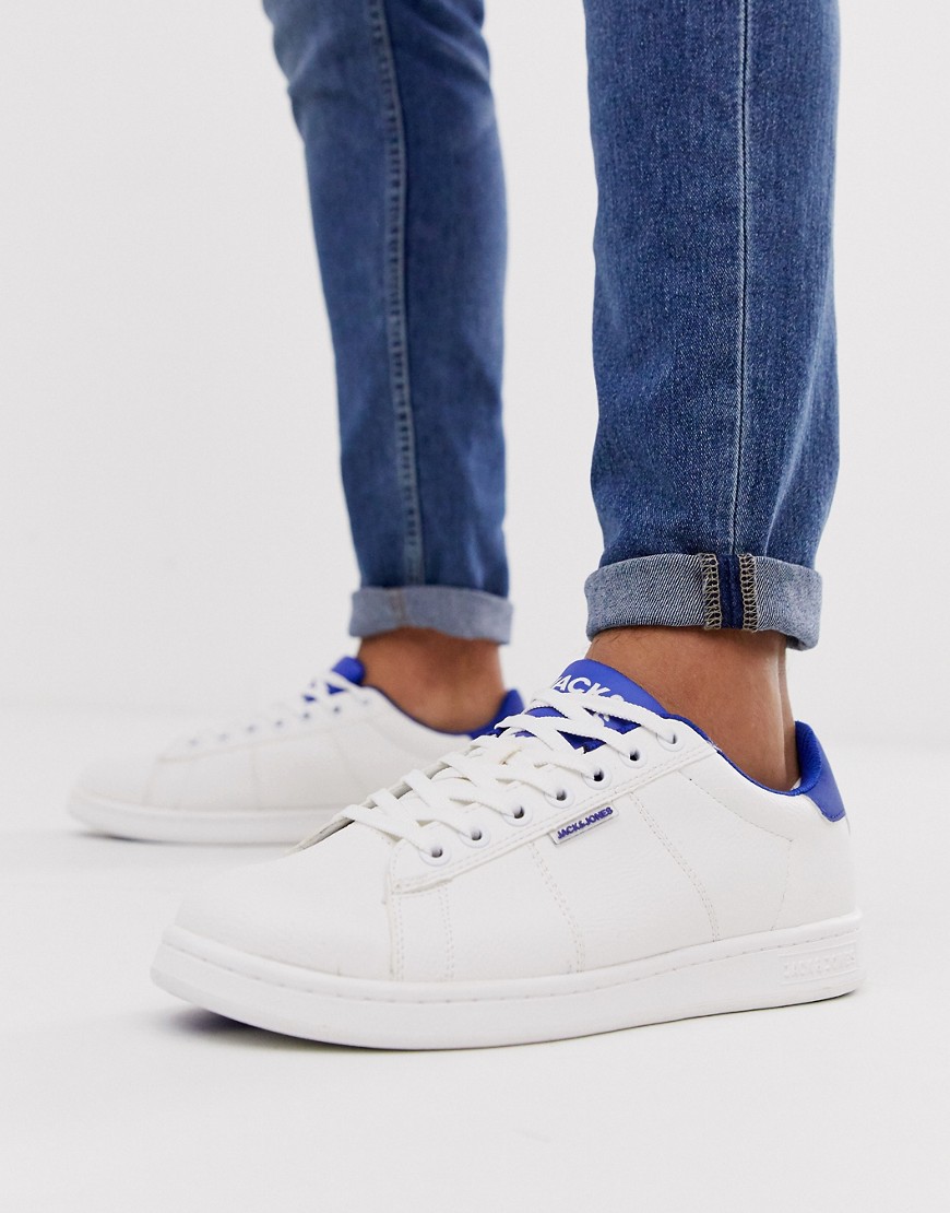 Jack & Jones trainers with contrast back in blue