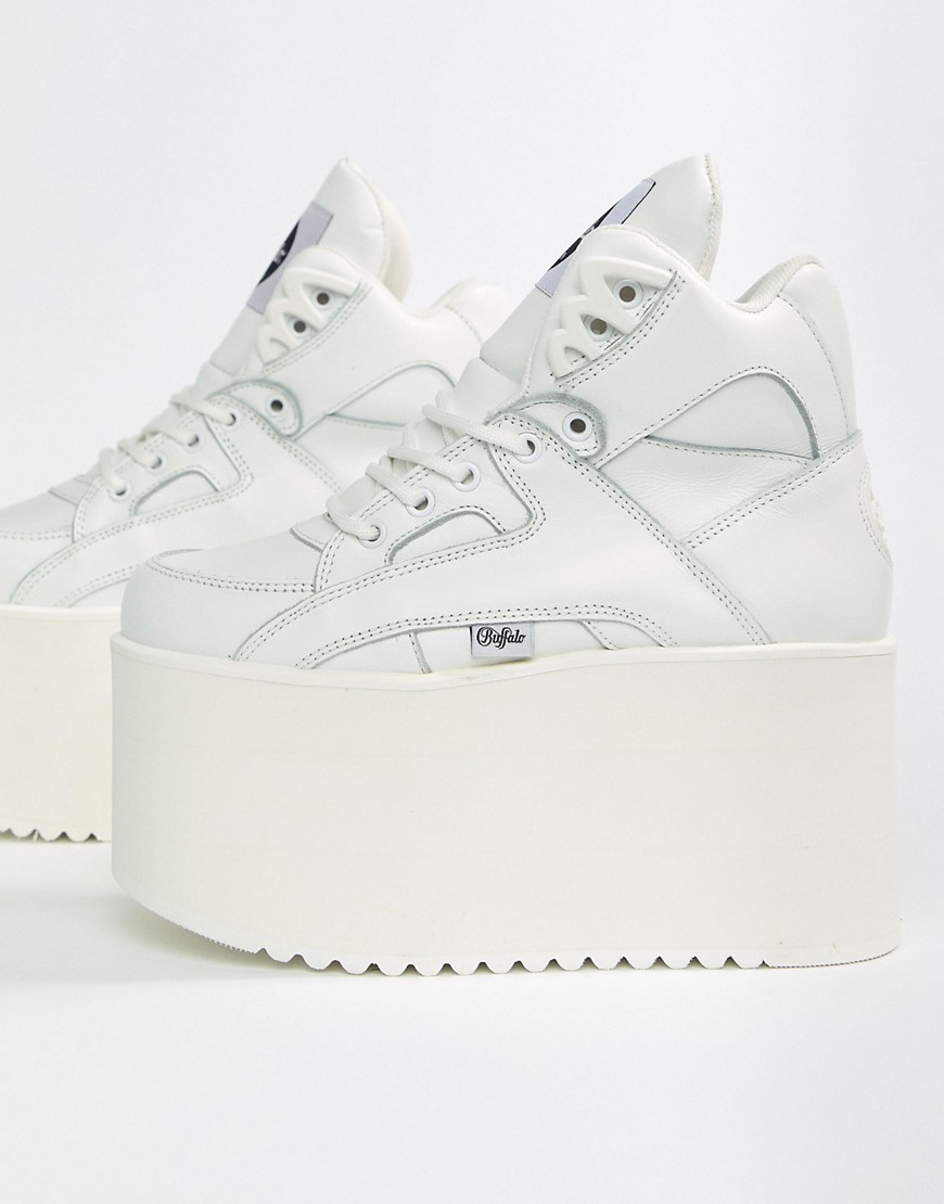 Buffalo London classic extreme flatform trainers in white