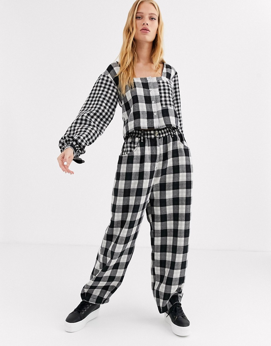 L.F.Markey Fat Boys gingham cropped trousers