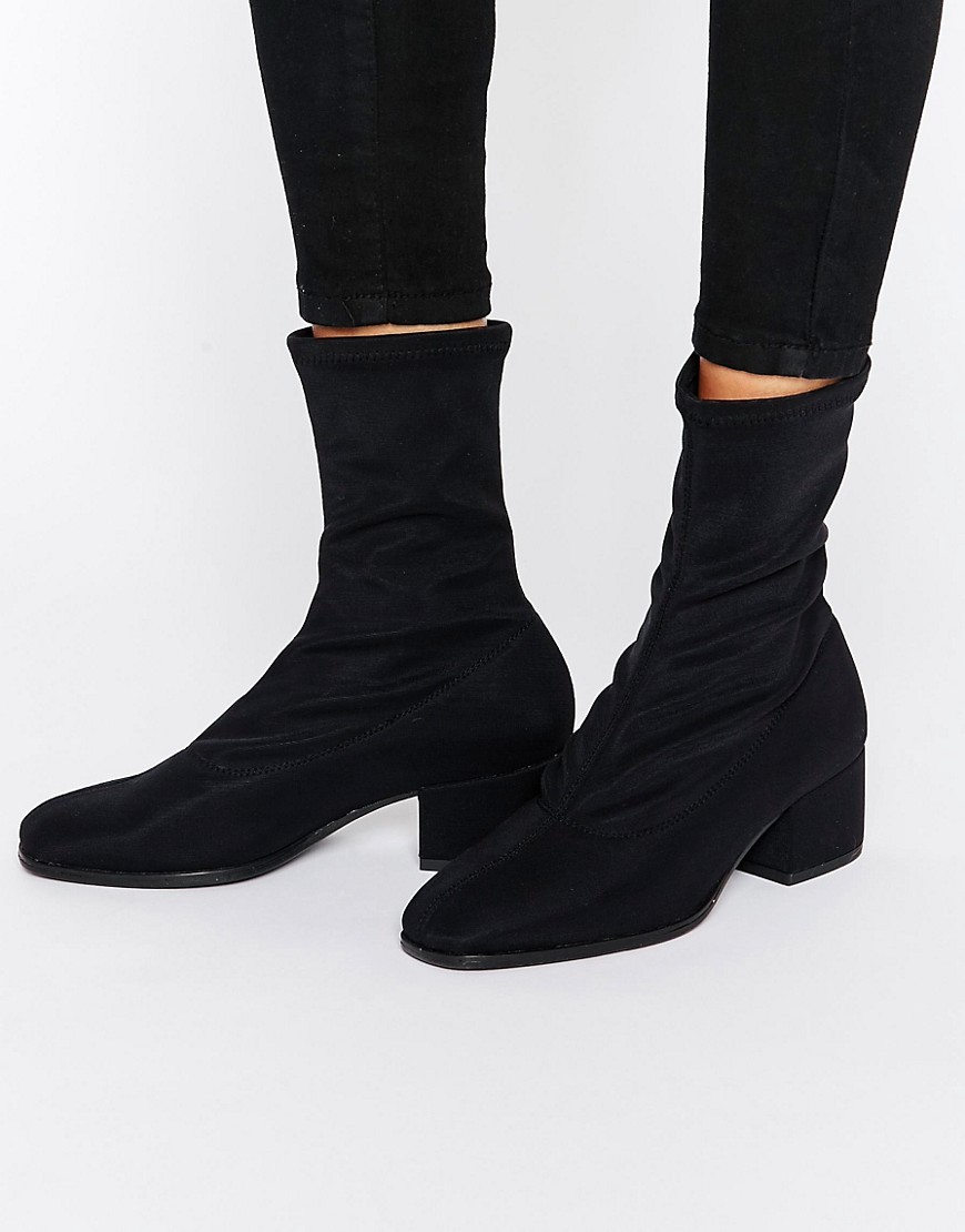 Vagabond | Vagabond Daisy Black High Cut Sock Boots at ASOS