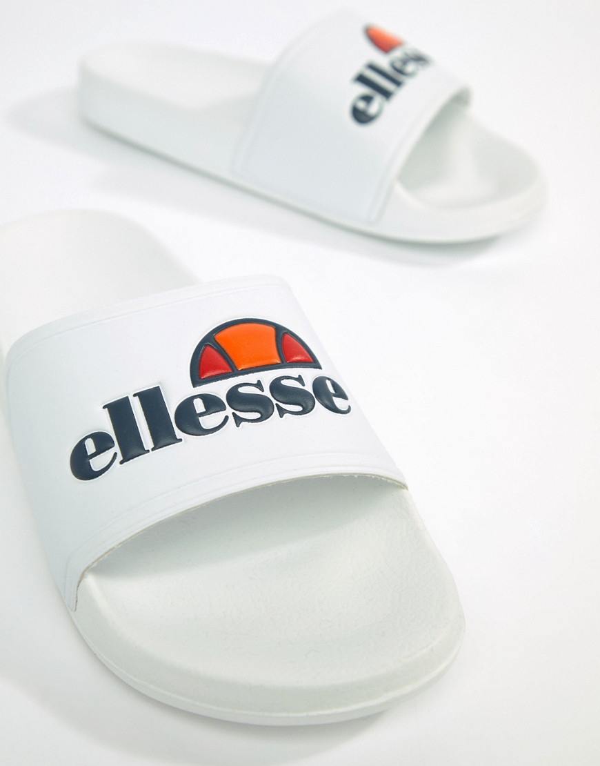 ellesse sliders with large logo in white