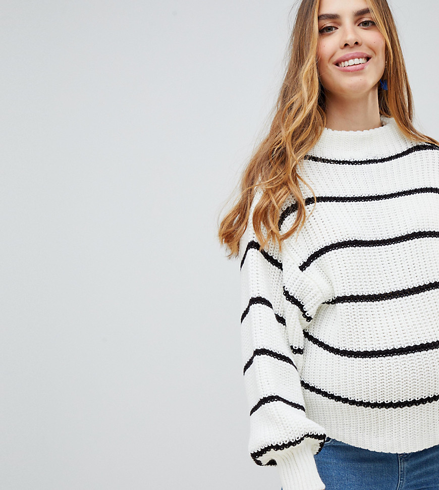 New Look maternity stripe jumper - White pattern