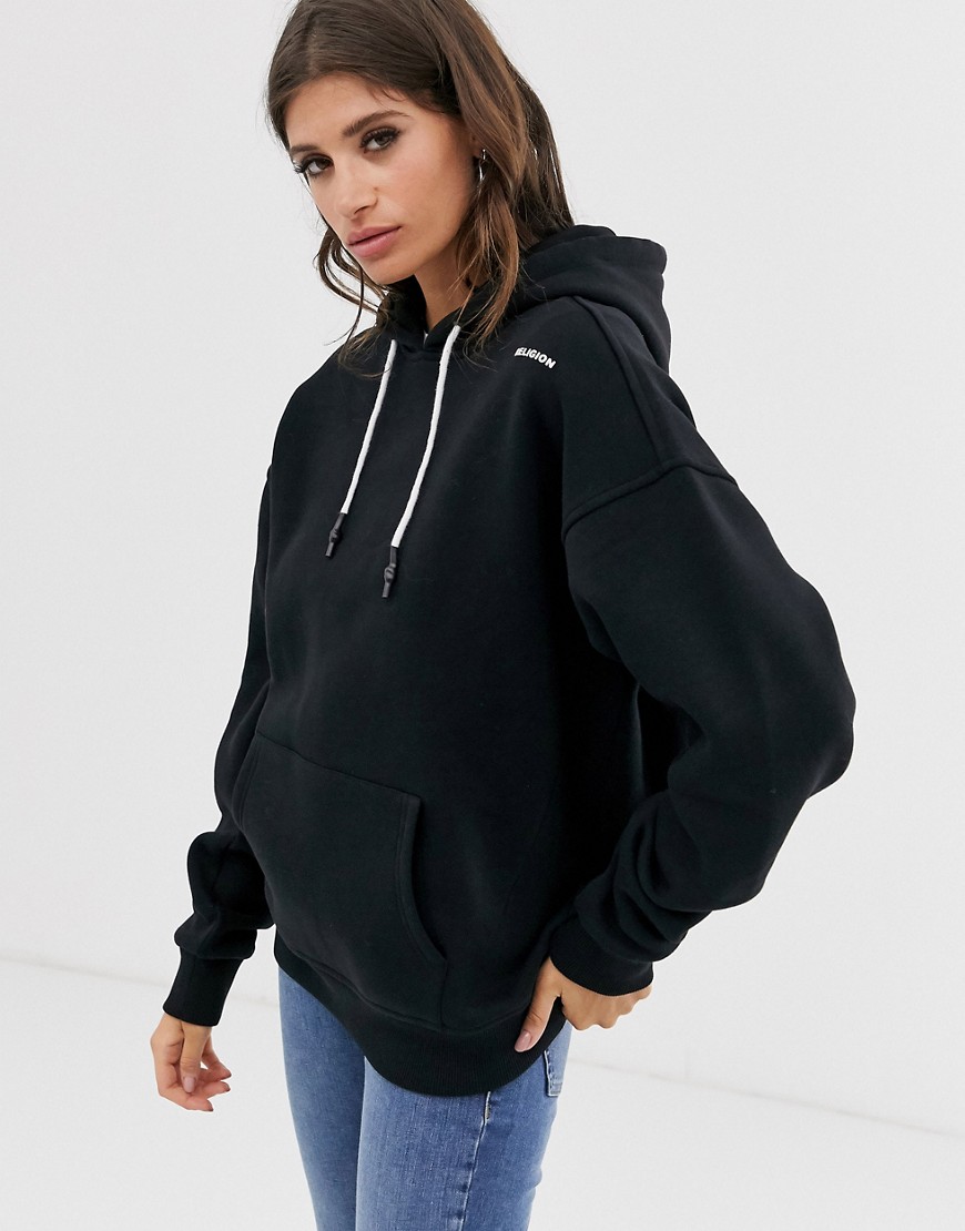 Religion oversized hoodie with brand logo patch