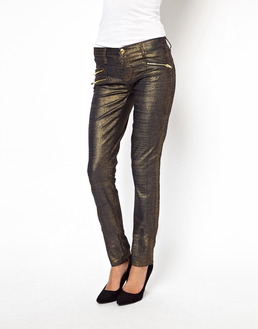 Blank | Blank NYC Skinny Jeans In Gold at ASOS