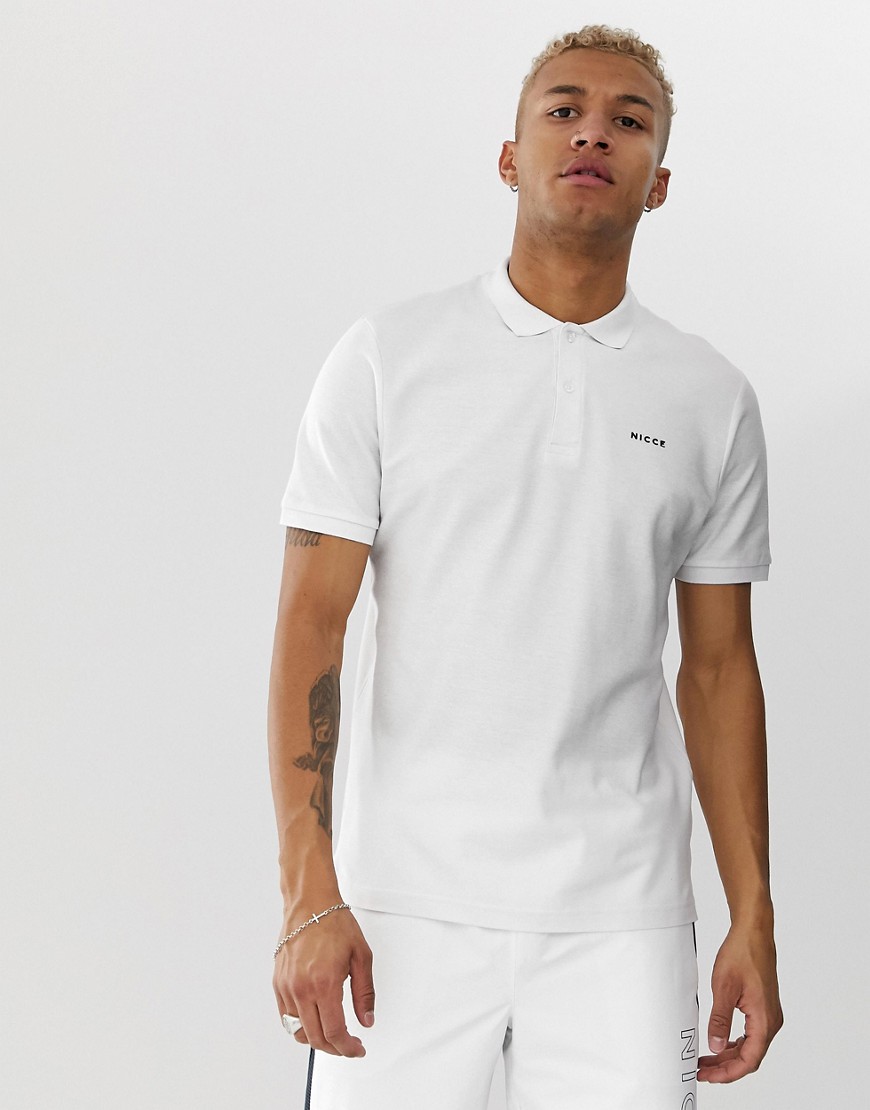 Nicce polo with logo in white