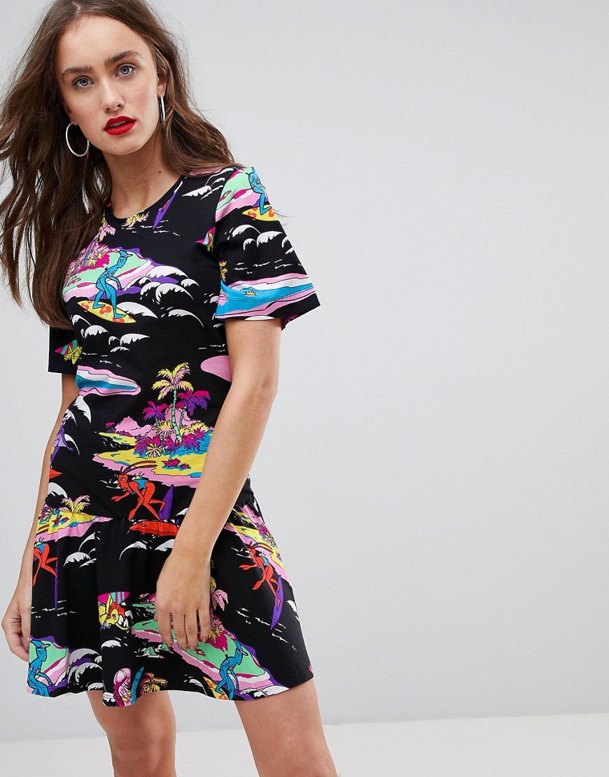 Love Moschino Abstract Surfing Skater Dress - 0043