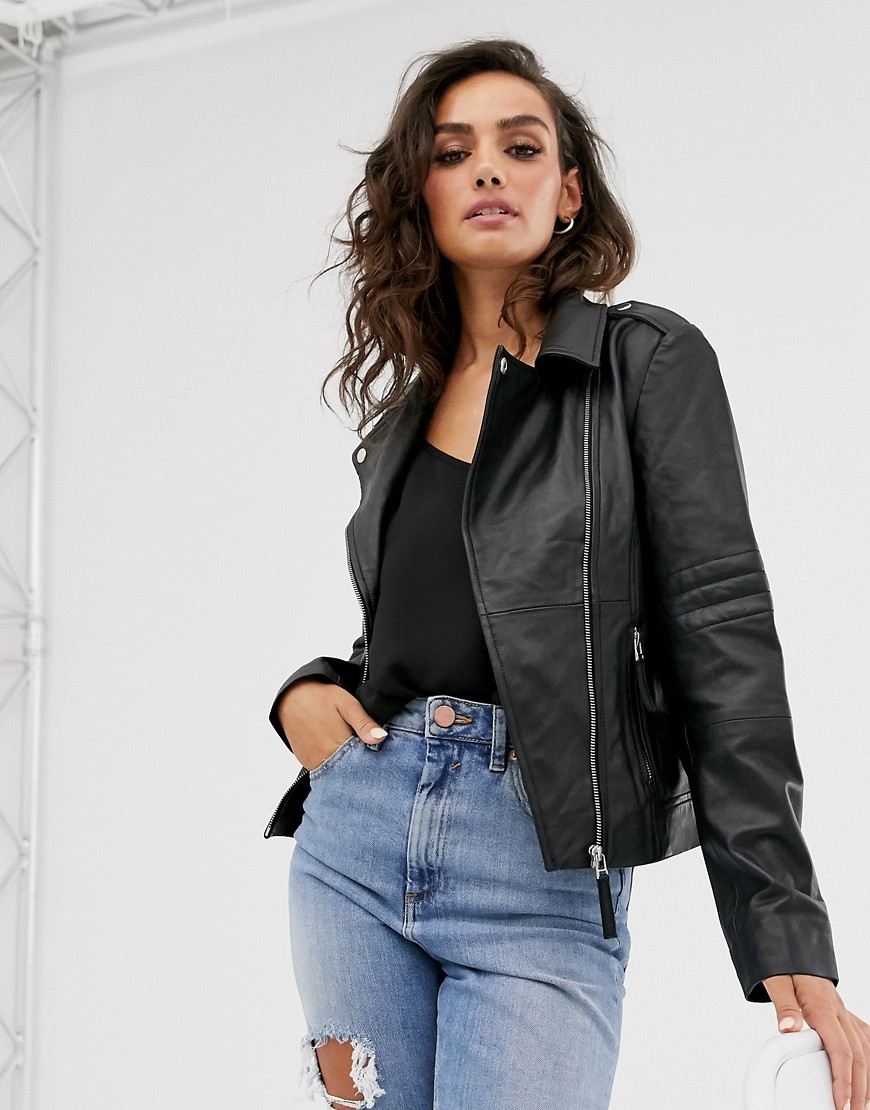 Y.a.s. Leather Jacket-black