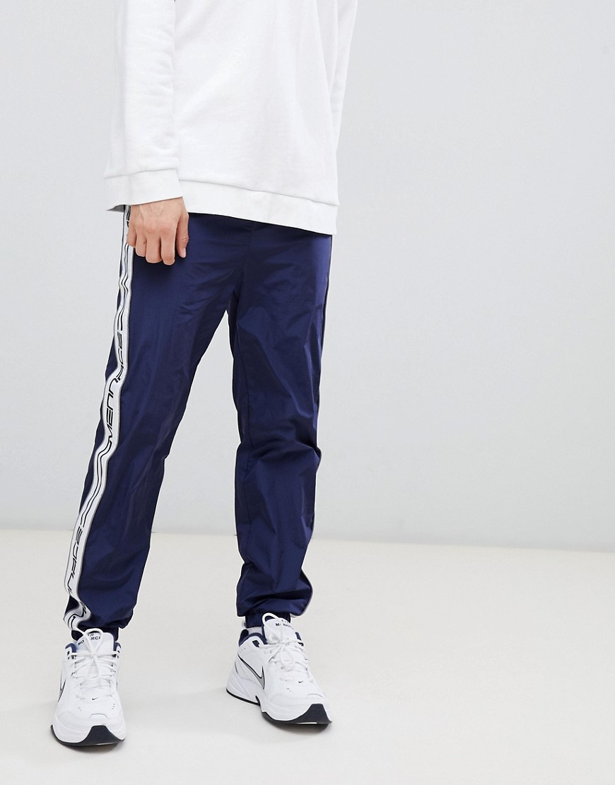 Mennace joggers with side logo in navy