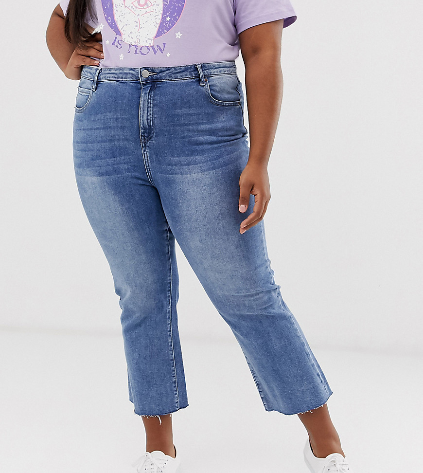 Urban Bliss Plus cropped kicked flare jeans