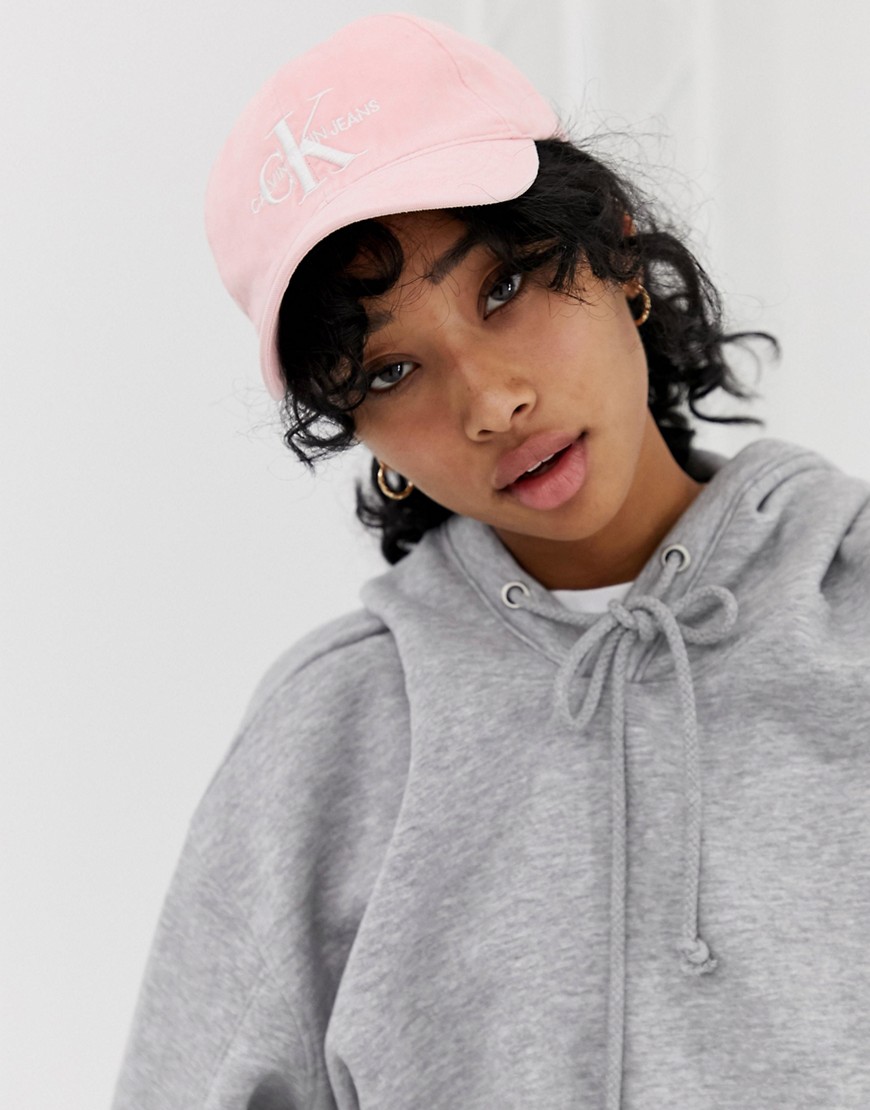 Calvin Klein Jeans reissue logo cap in washed pink