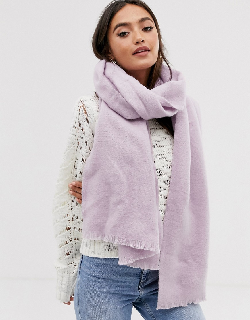 ASOS DESIGN supersoft long woven scarf with raw edge