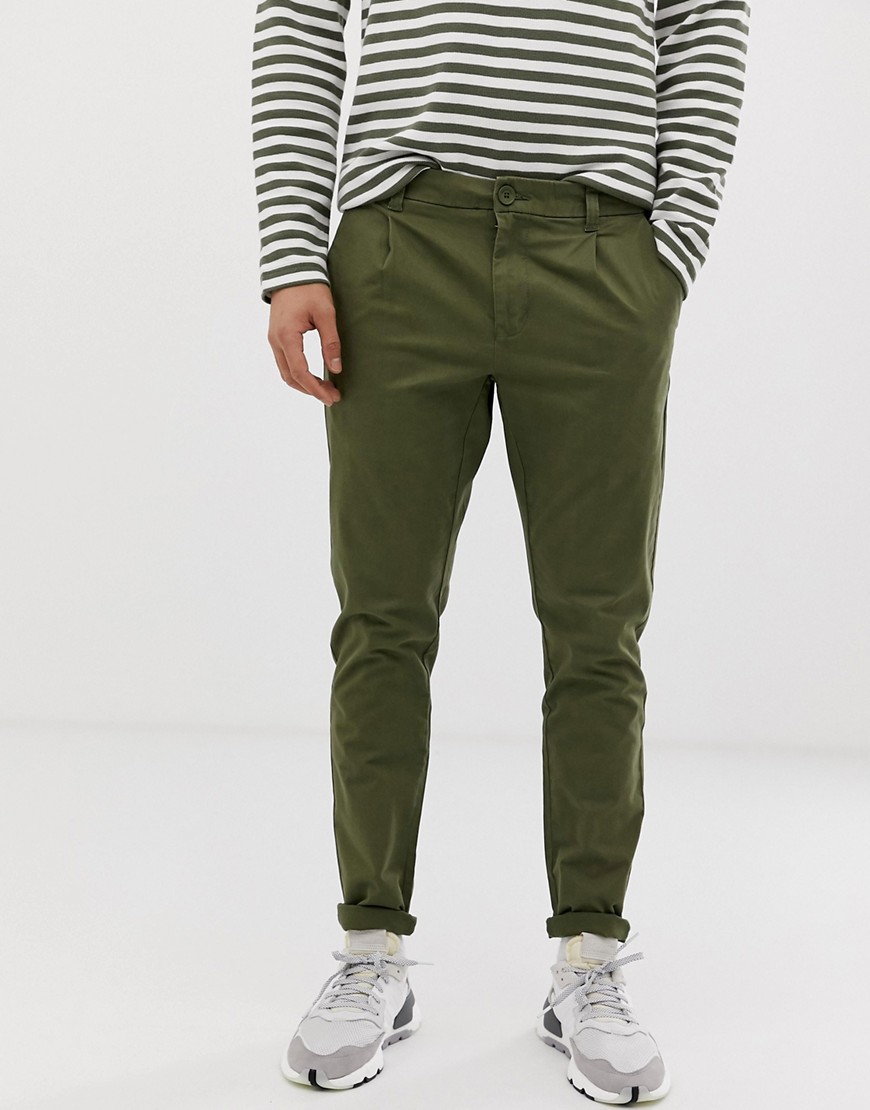 Only & Sons skinny fit chinos in khaki