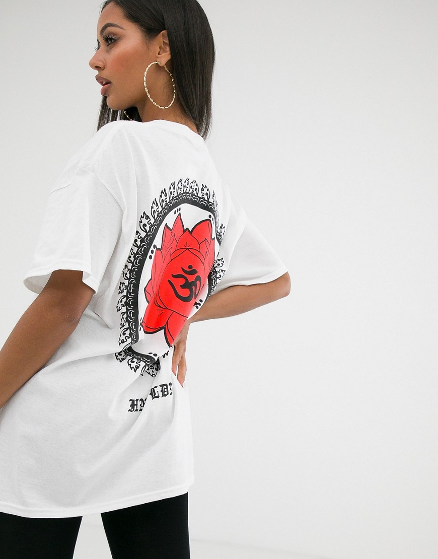 HNR LDN back print graphic t-shirt in oversized fit