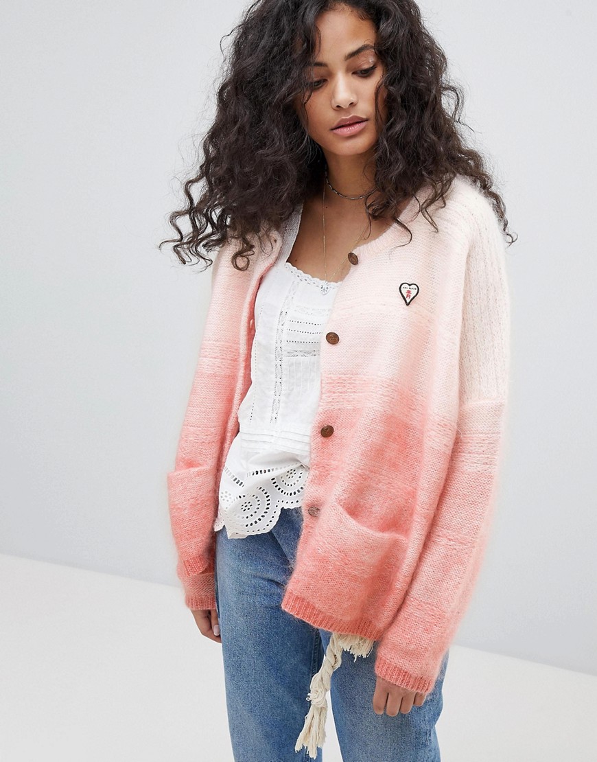 Maison Scotch Chunky Cardigan With Gradient Effect - Combo a