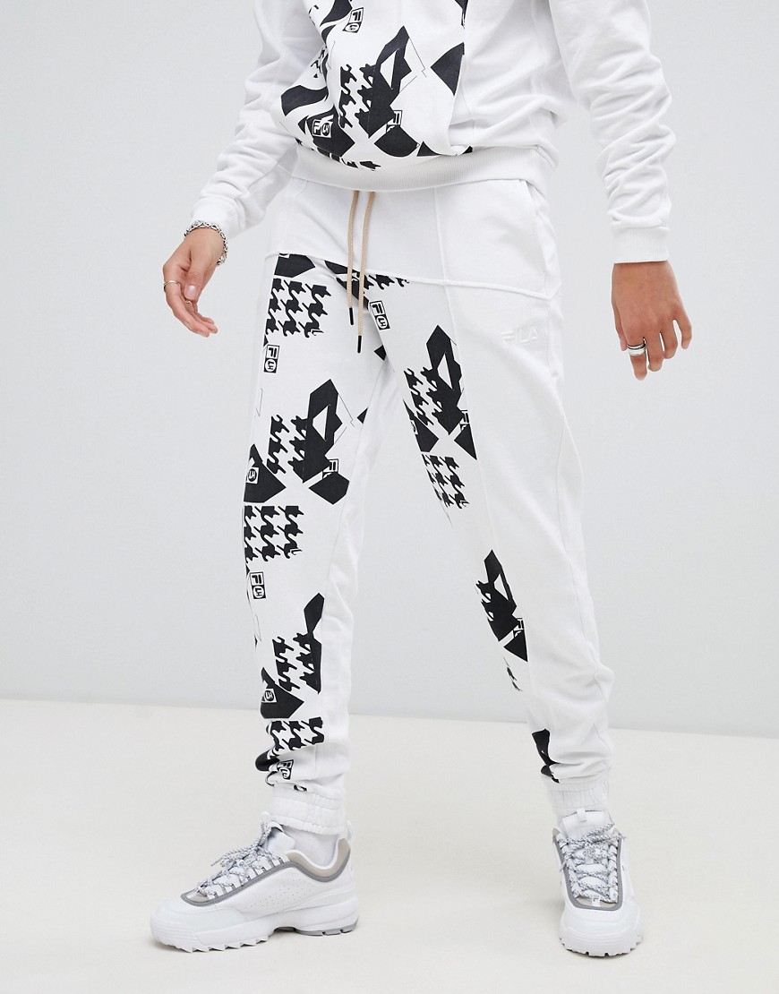 Fila x Liam Hodges Printed Panel Joggers In White