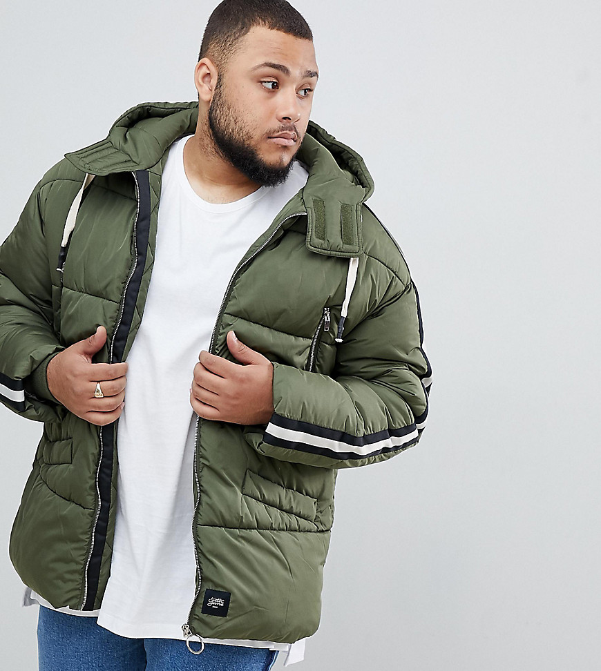 Sixth June puffer jacket in khaki exclusive to ASOS