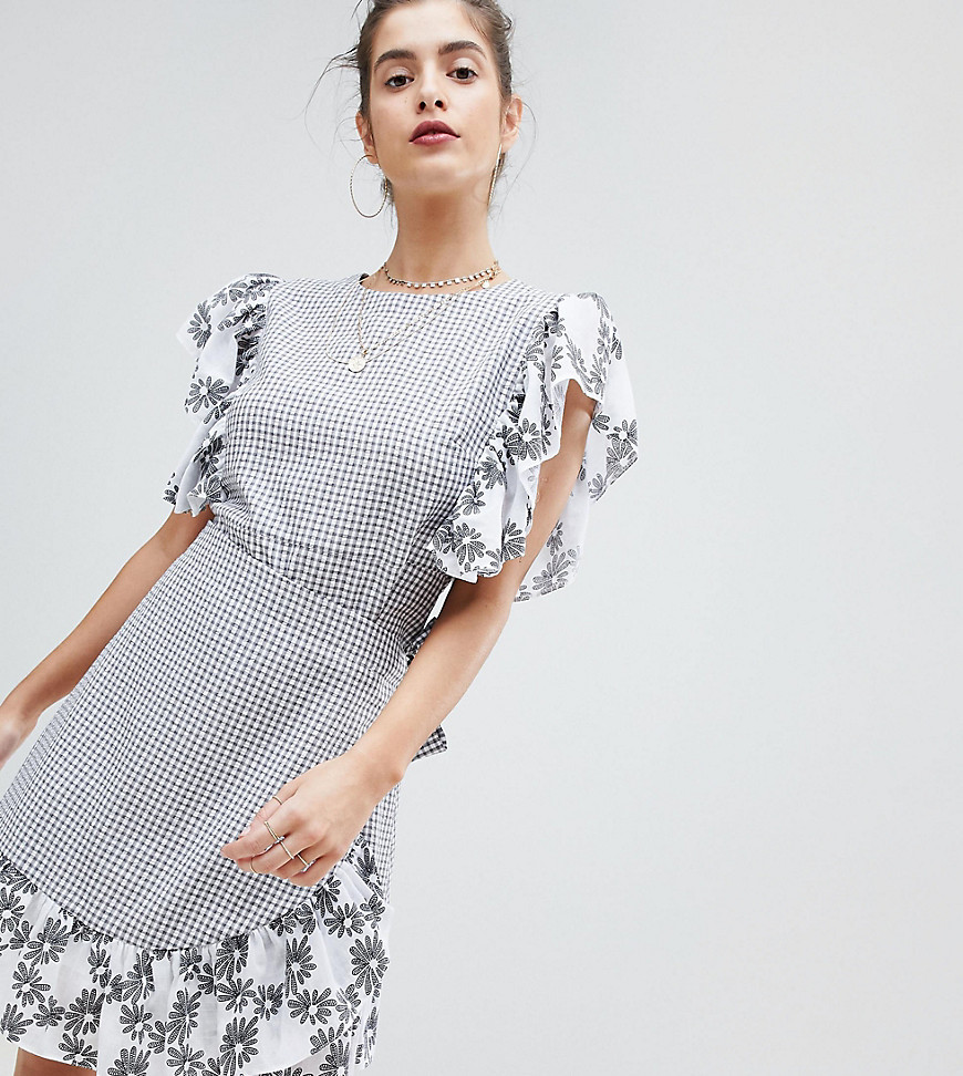 Reclaimed Vintage inspired mixed wrap dress