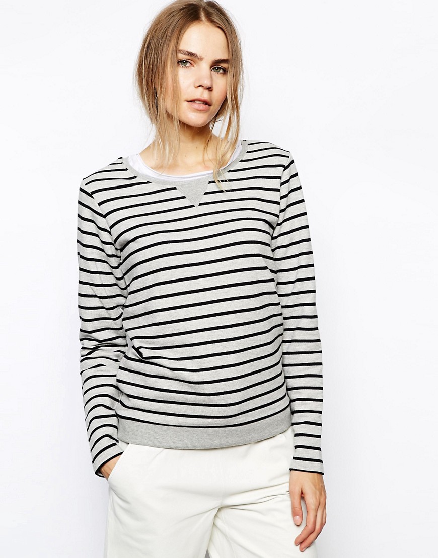 Selected Femme Evita Sweatshirt in Stripe
