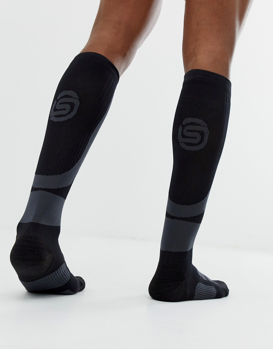 Skins Running Peformance Compression Socks In Black