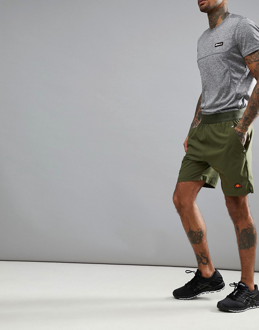 ellesse Sport Short With Waist Taping In Olive - Olive