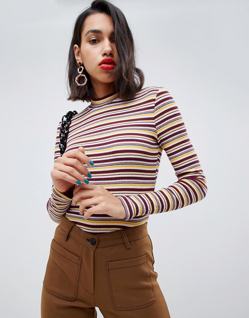 Side Party Jack multistriped ribbed top