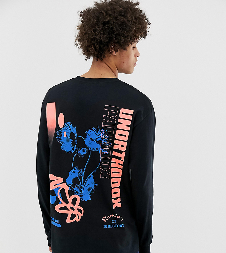 Crooked Tongues long sleeve t-shirt in unorthodox flower print