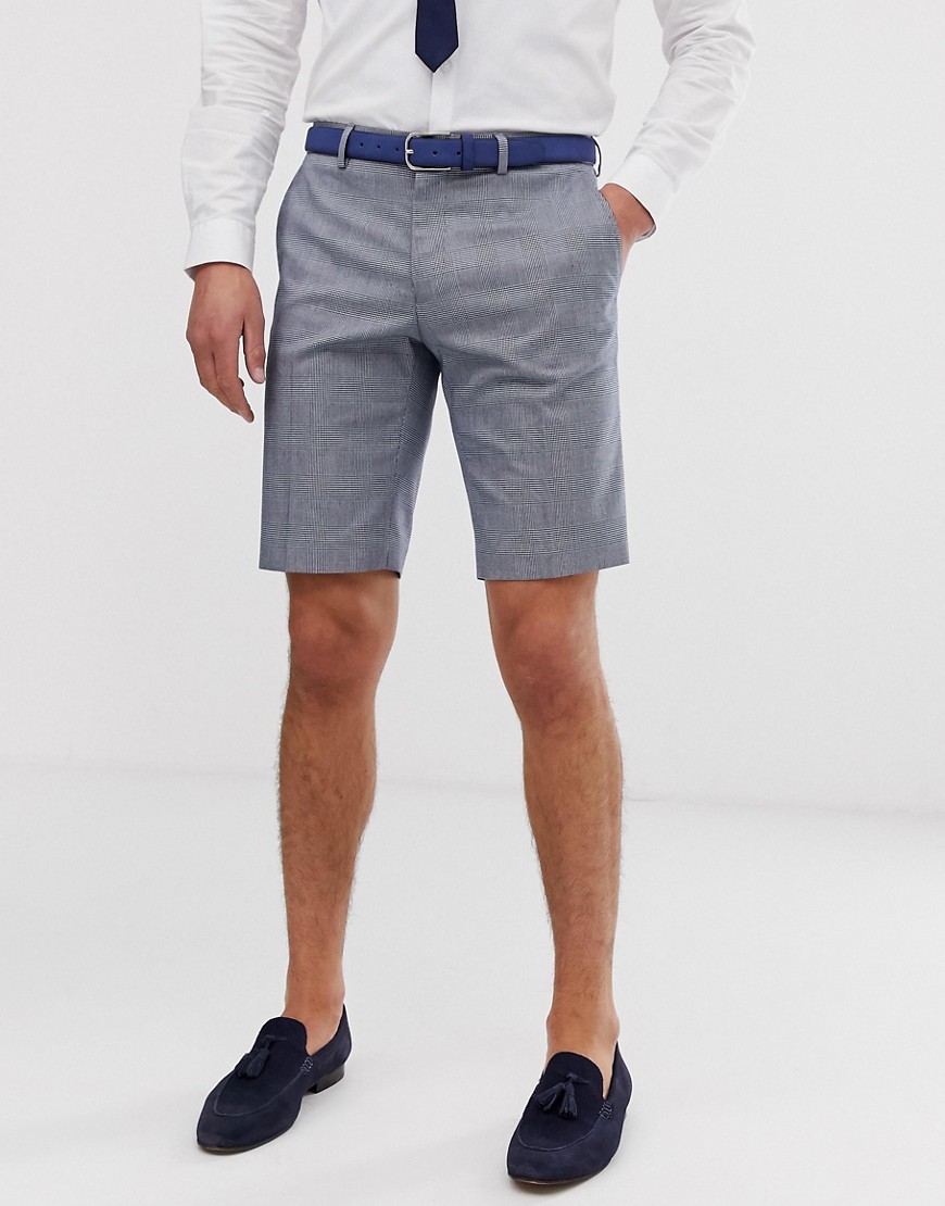 Only & Sons checked suit shorts