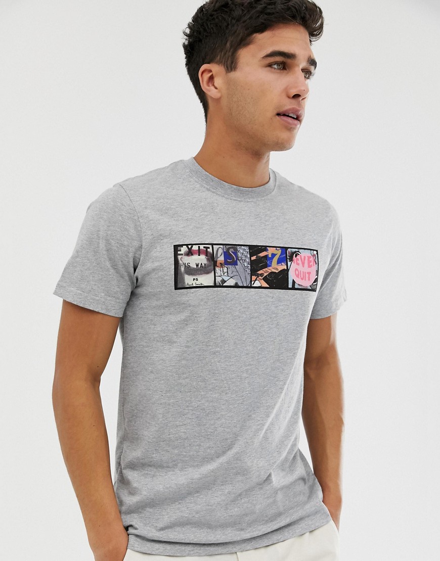 PS Paul Smith never quit slim fit t-shirt in grey