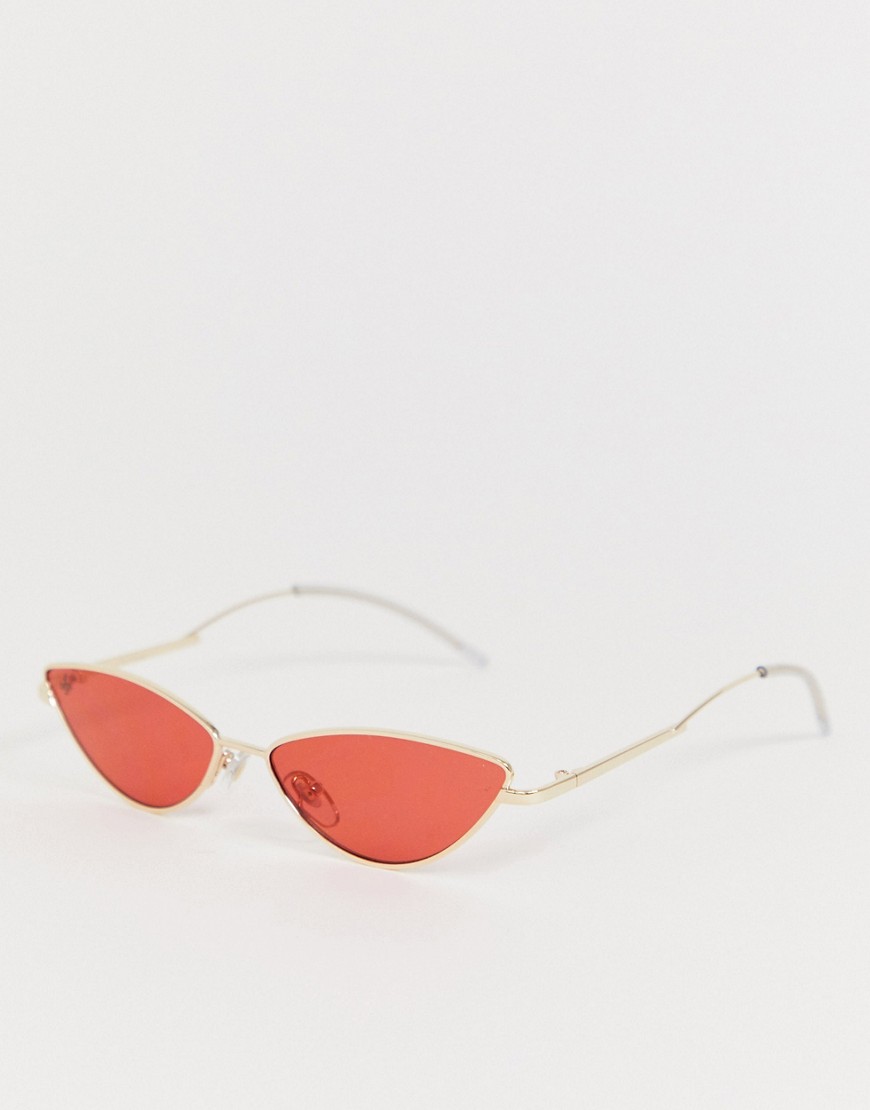 Jeepers Peepers slim sunglasses with red lense