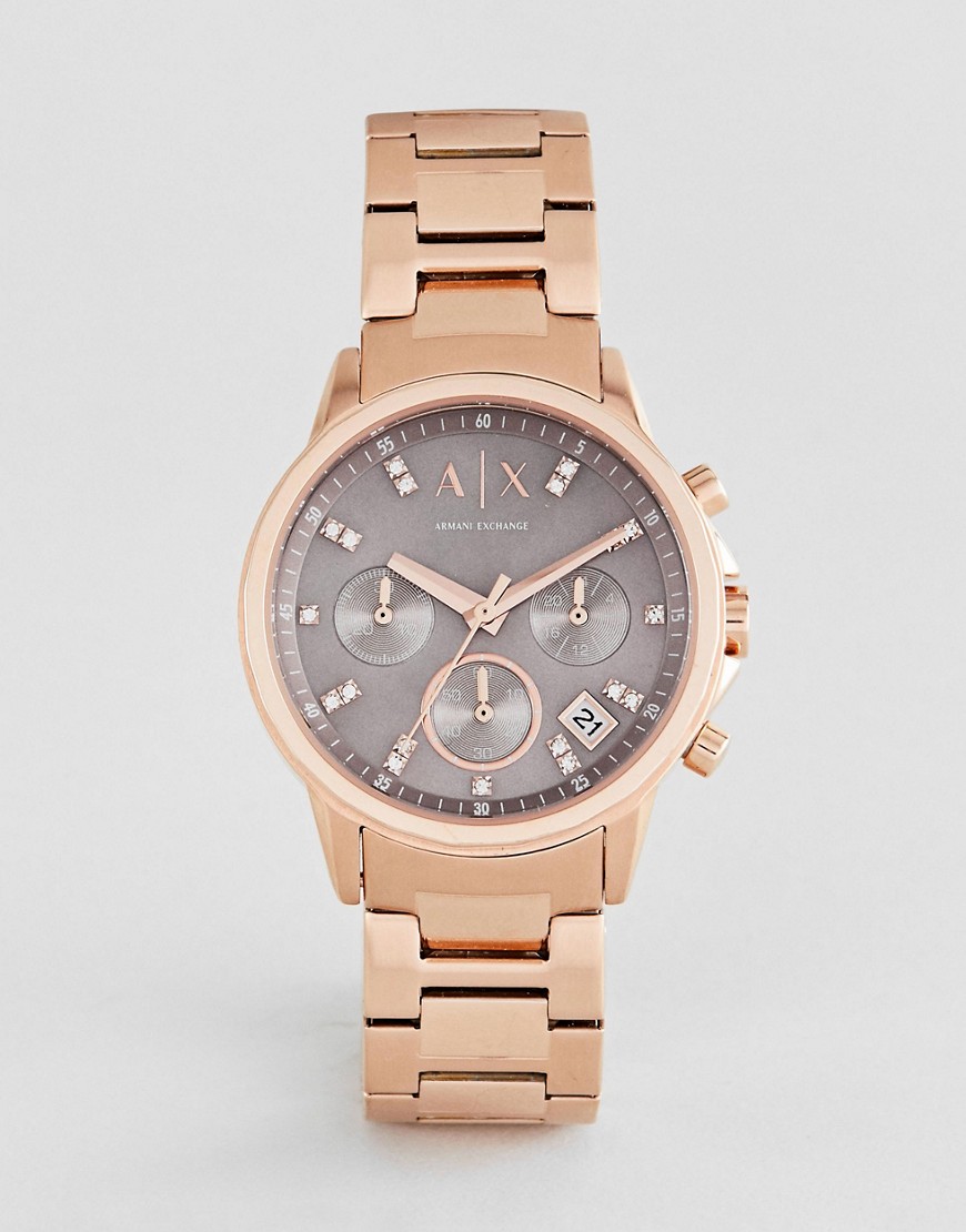 ARMANI EXCHANGE AX4354 CHRONOGRAPH BRACELET WATCH IN ROSE GOLD 35MM - GOLD,AX4354
