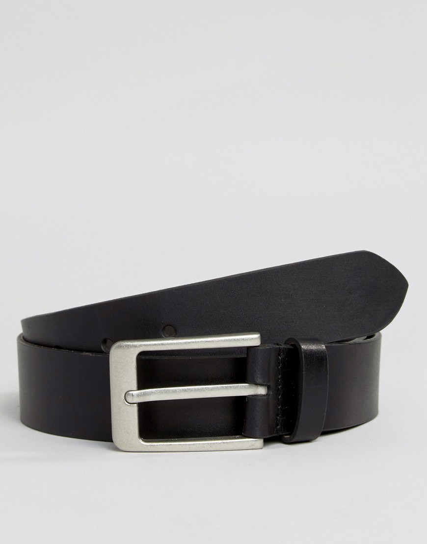 Barneys Smart Leather Belt in Black - Black