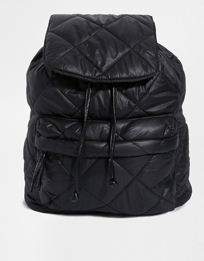 ASOS Quilted Nylon Backpack - Black