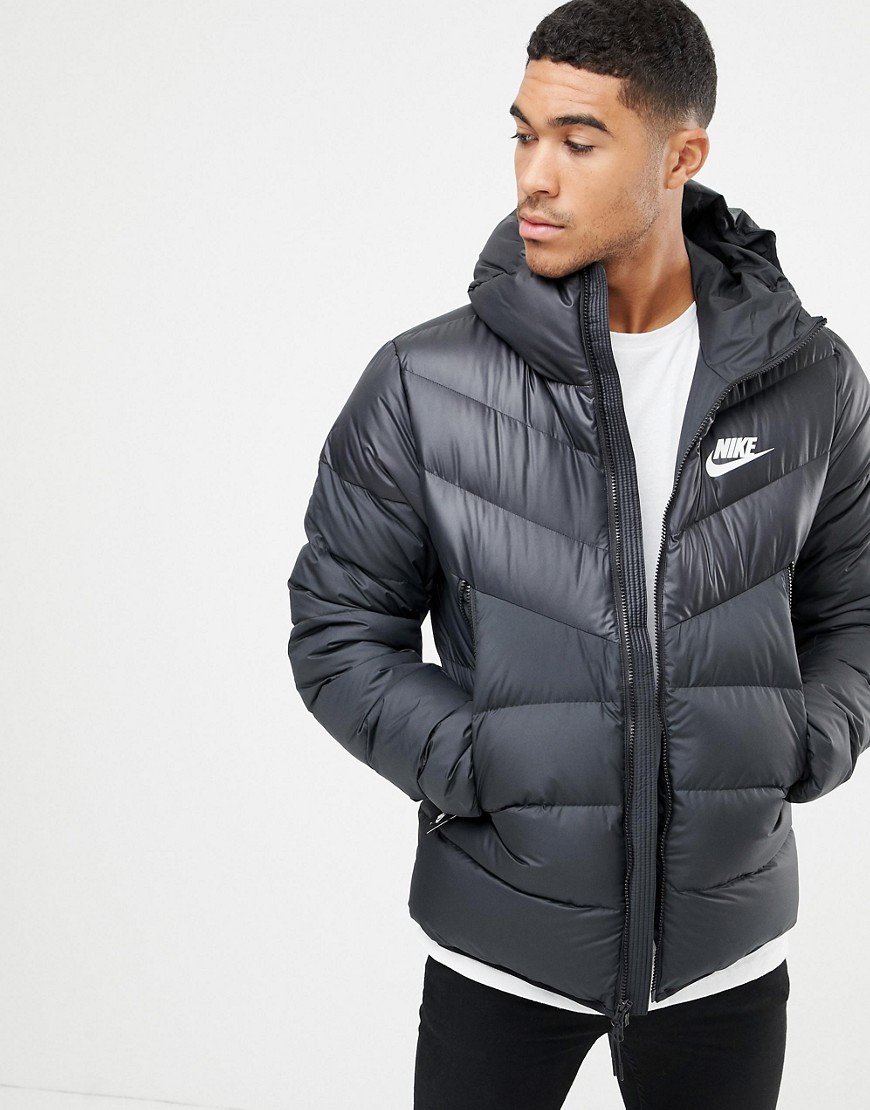 Nike Down Filled Hooded Jacket In Black 928833-010