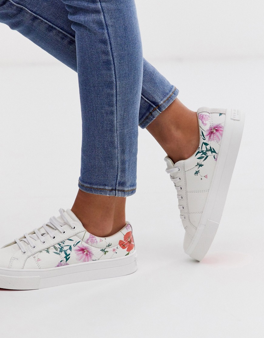 Ted Baker Ephielp printed leather trainers
