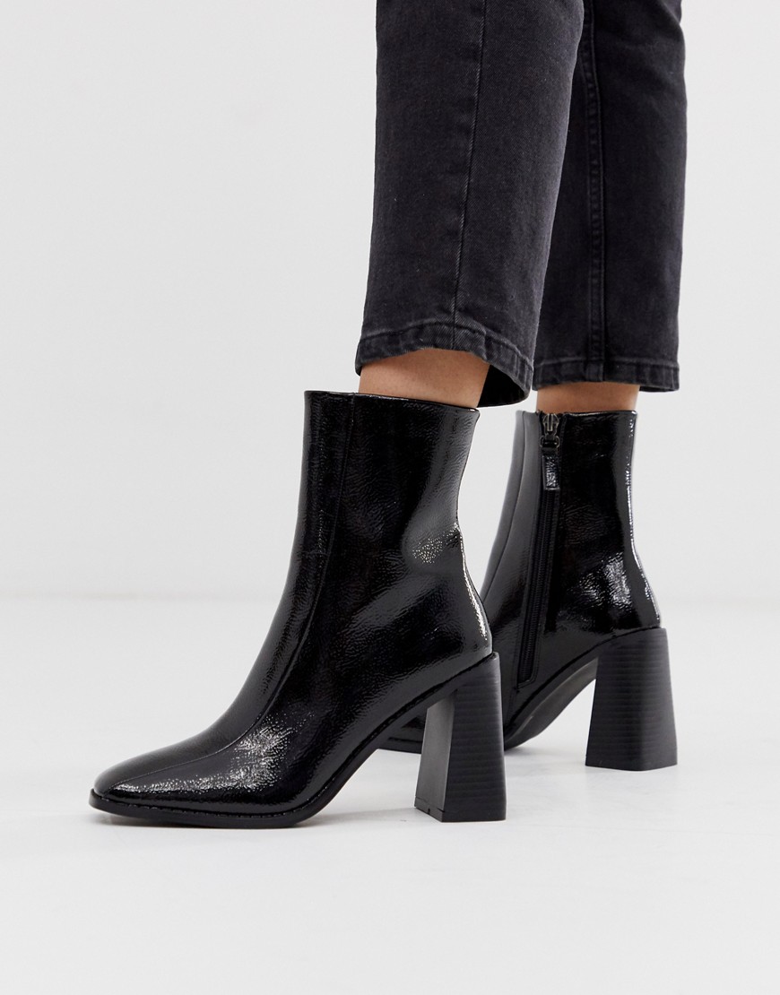 raid adelina black chunky studded chelsea boots