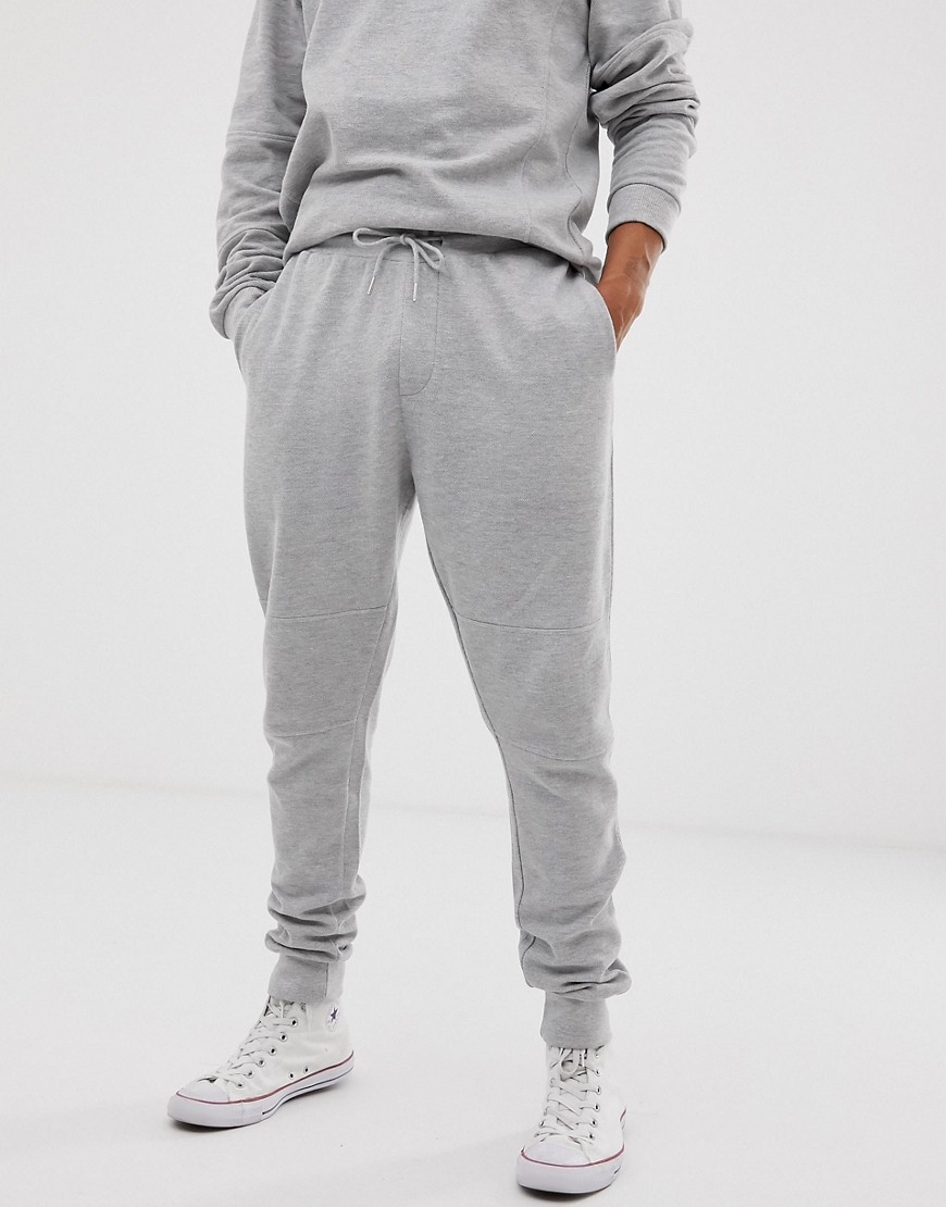 Bellfield panelled cotton joggers in grey